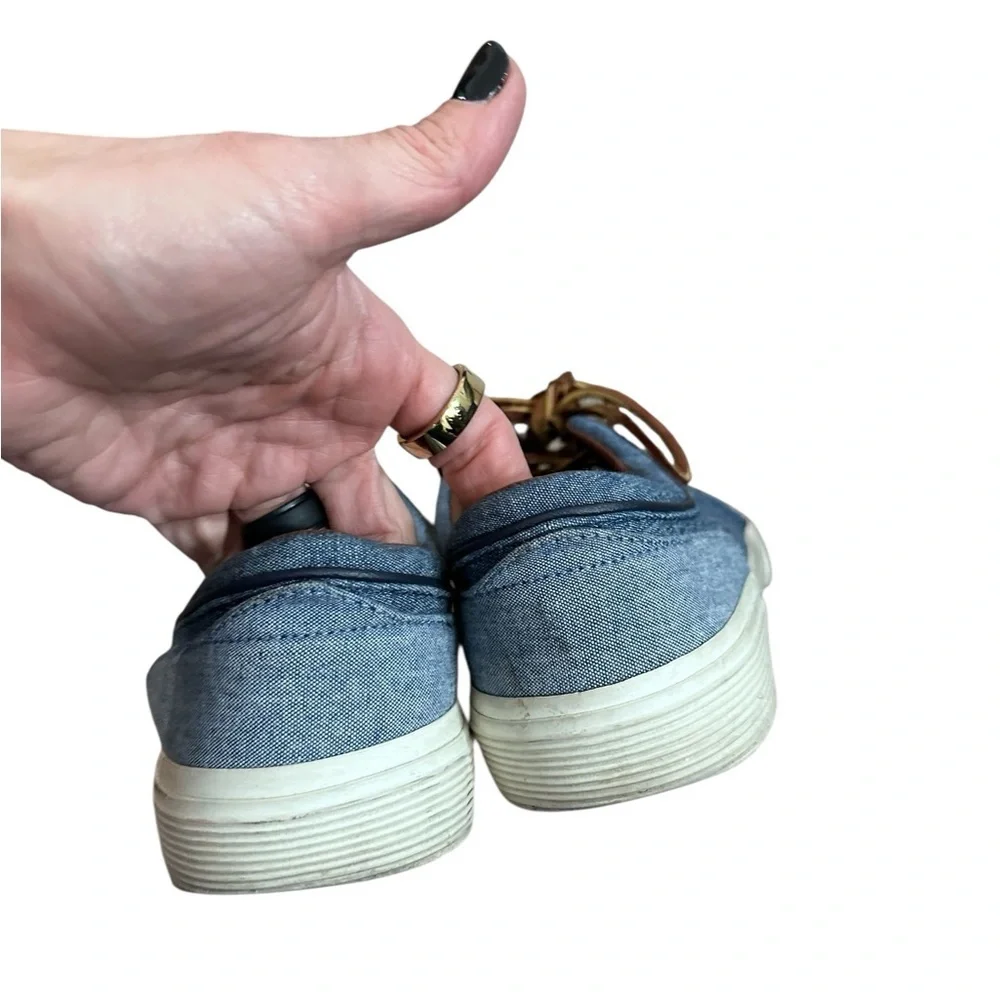 Polo Ralph Lauren Men Low Top Sneakers Faxon low Washed Denim Sz 8